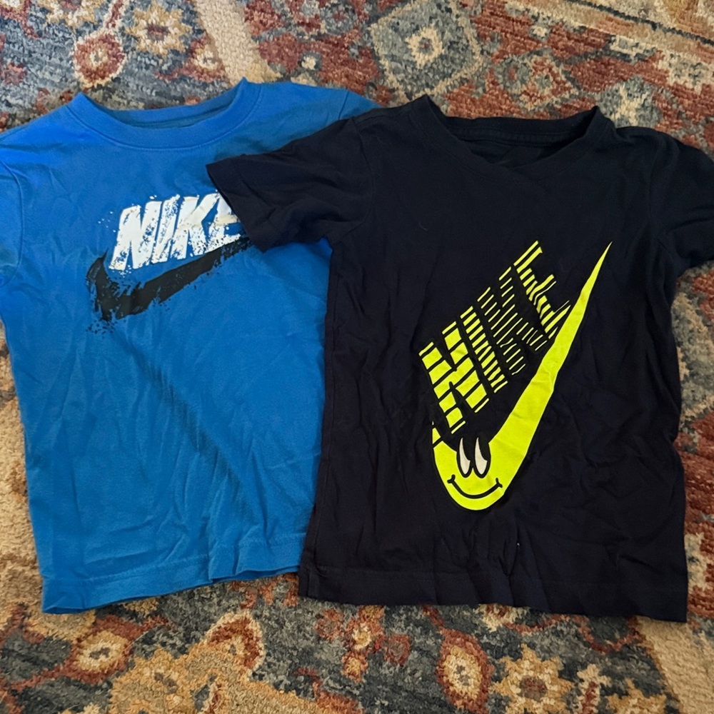 Nike Kids Blue and Black Graphic Tees - Picture 1 of 3